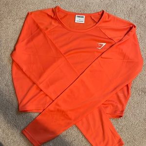 Gymshark orange long sleeve training top